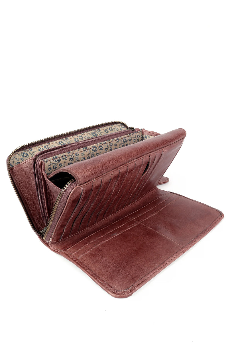 Leather Wallet Blue Eumundi Style