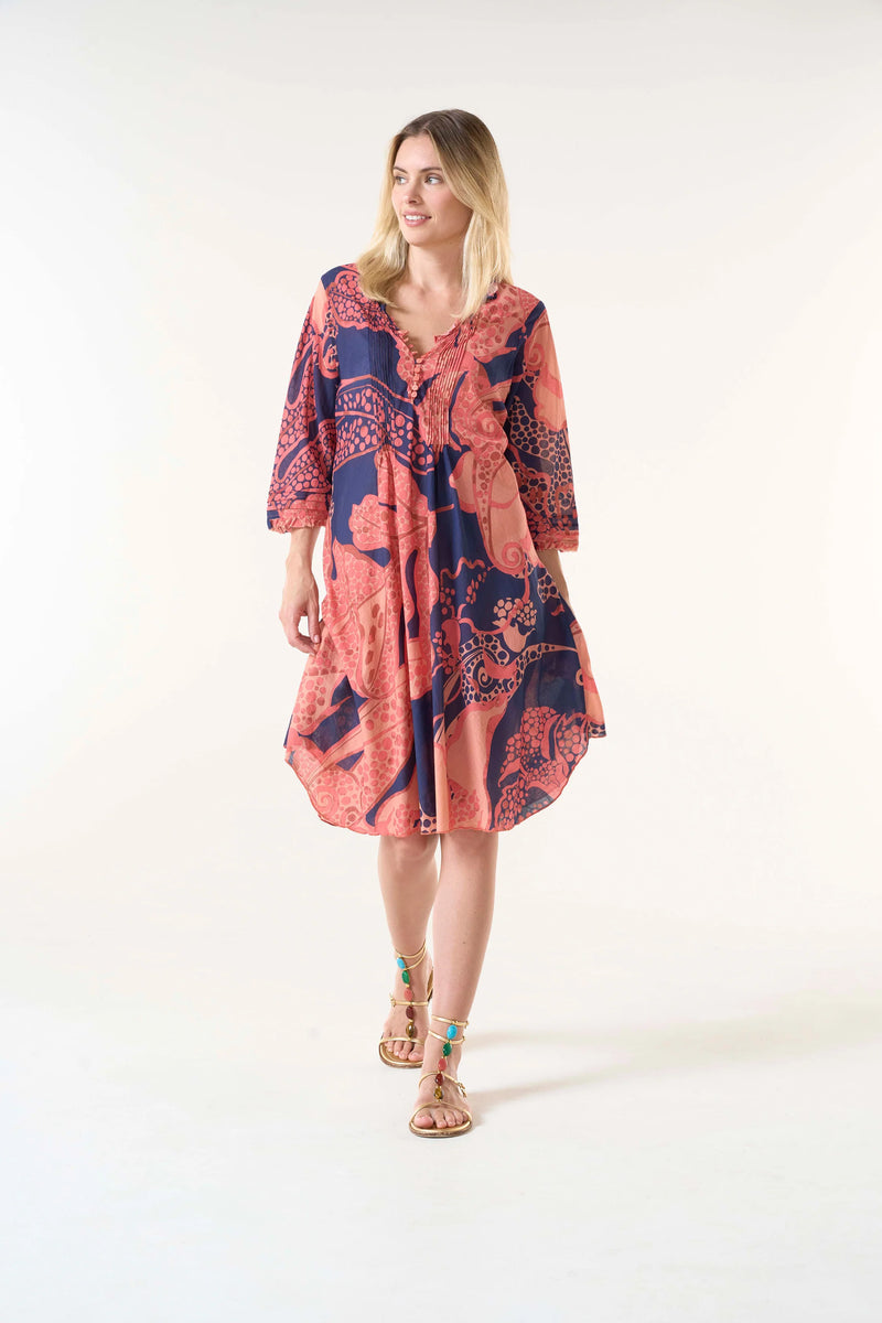 Middy Poppy Dress - Muscat Multi Swirl - Cotton main image 1