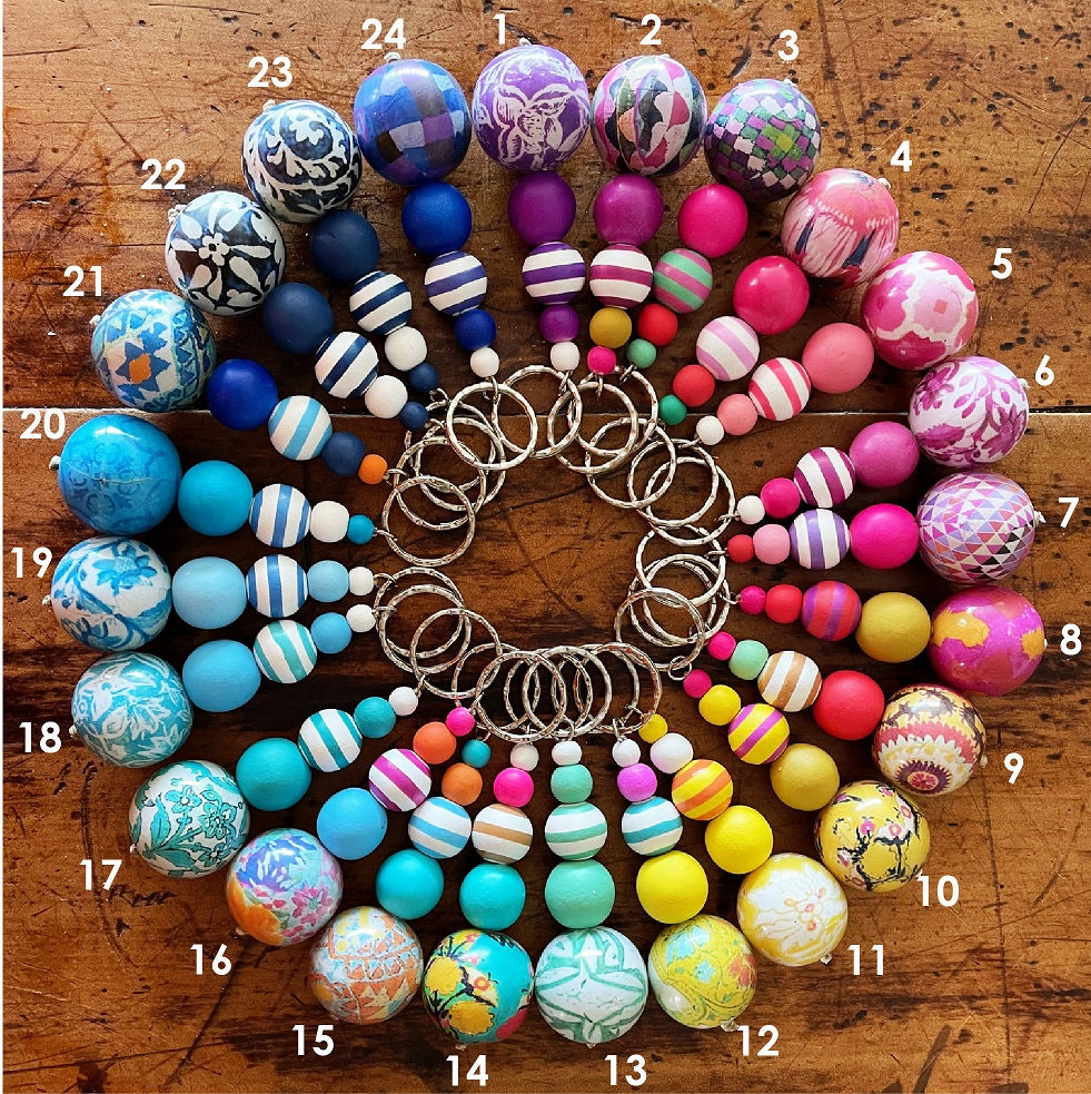 Assorted Bobble Keyrings – Eumundi Style