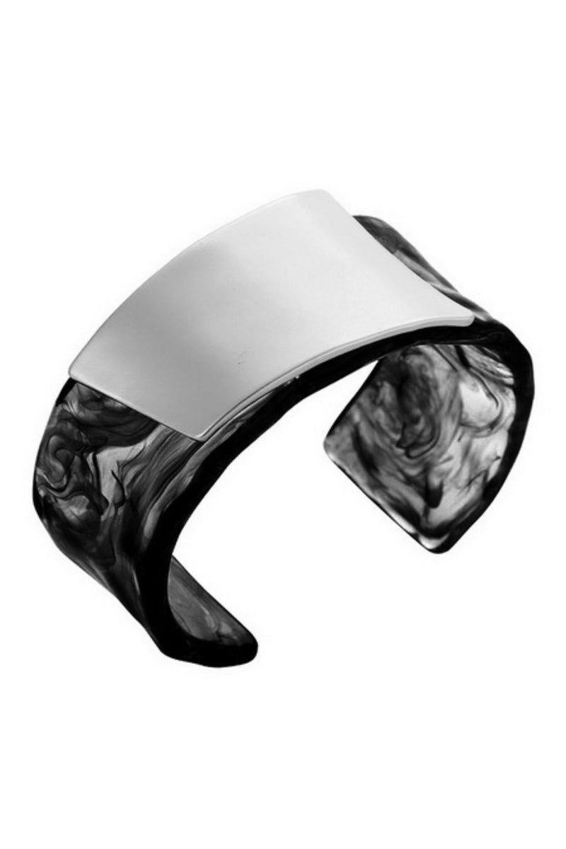 Resin Metal Cuff - Silver – Eumundi Style