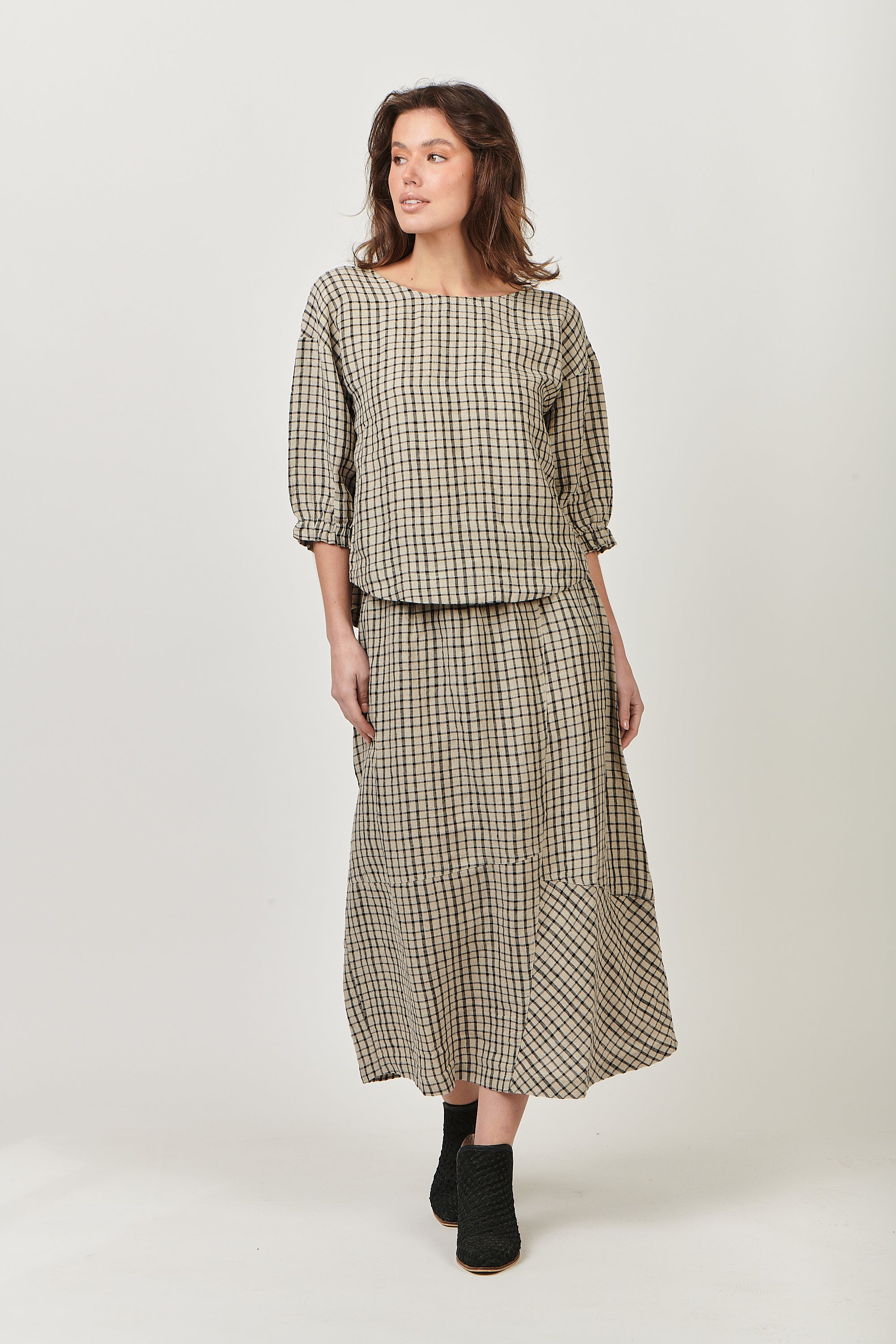 GA472 Linen Top - Black Matrix – Eumundi Style