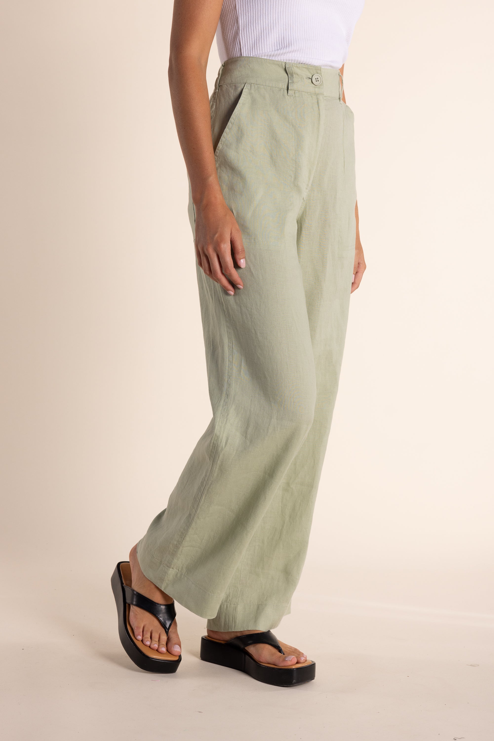 GA464 Linen Pant in Black Matrix GA464 Linen Pant in Black Matrix