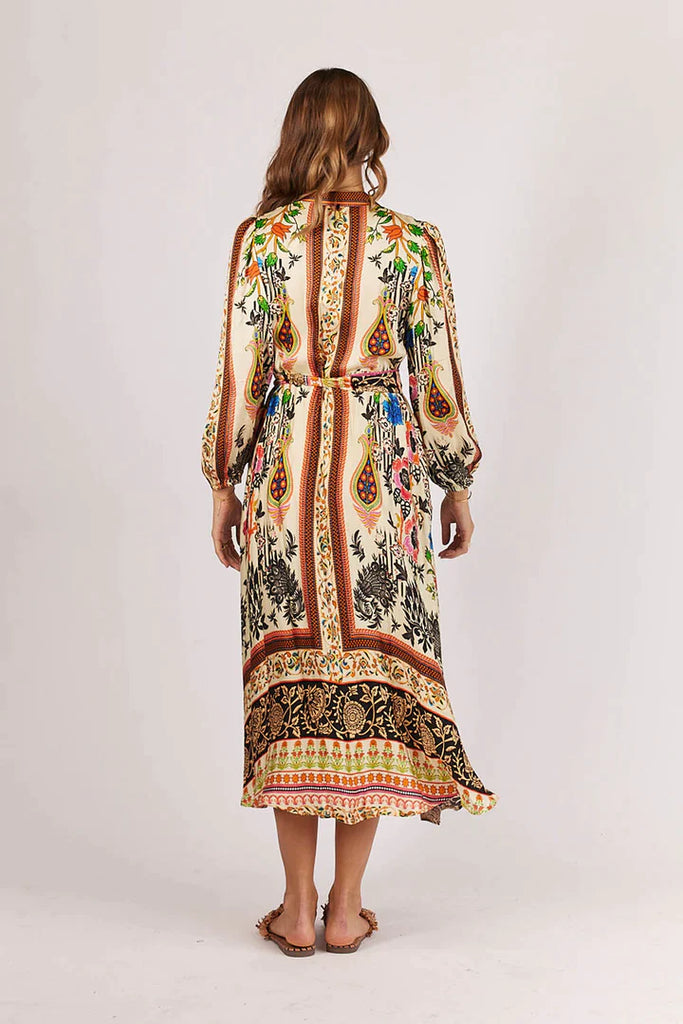 Brocade Maxi Dress - Cream - EumundiStyle