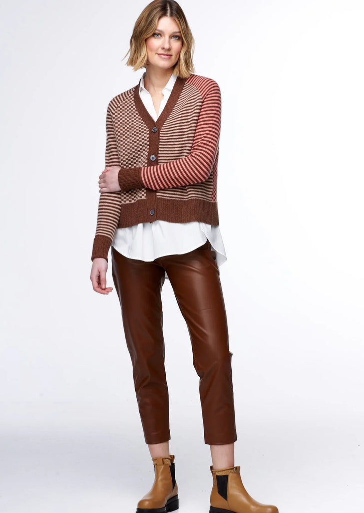 Check Cardi in Timber Combo - EumundiStyle