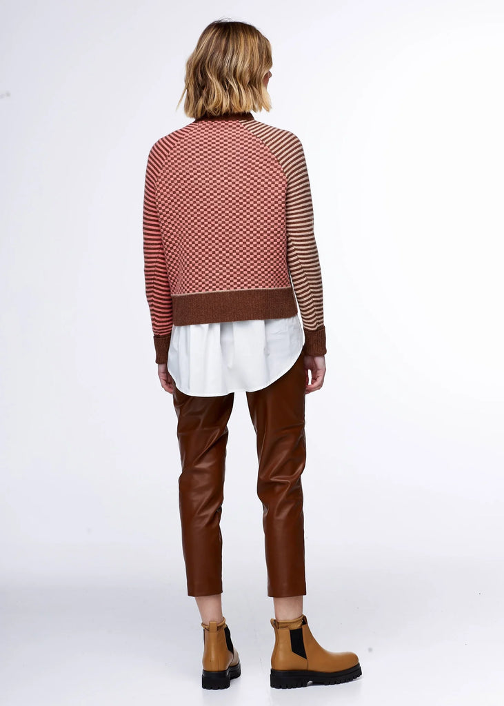 Check Cardi in Timber Combo - EumundiStyle