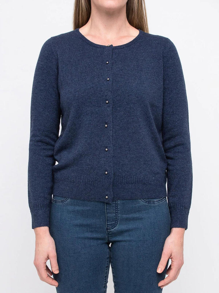Core Cardi in Navy Marle - EumundiStyle