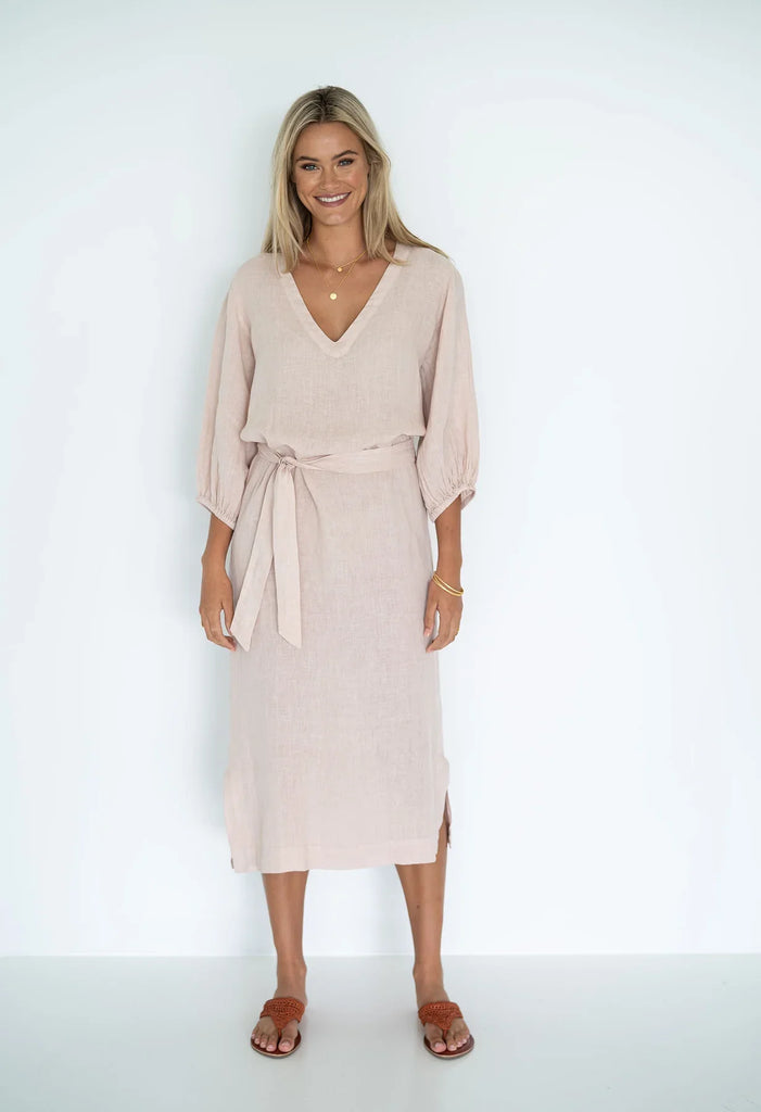 Cuba Dress - Stone - EumundiStyle