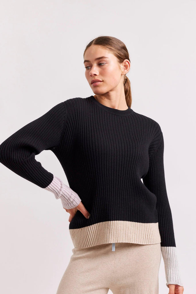 Eclaire Cotton Cashmere Top in Black - EumundiStyle