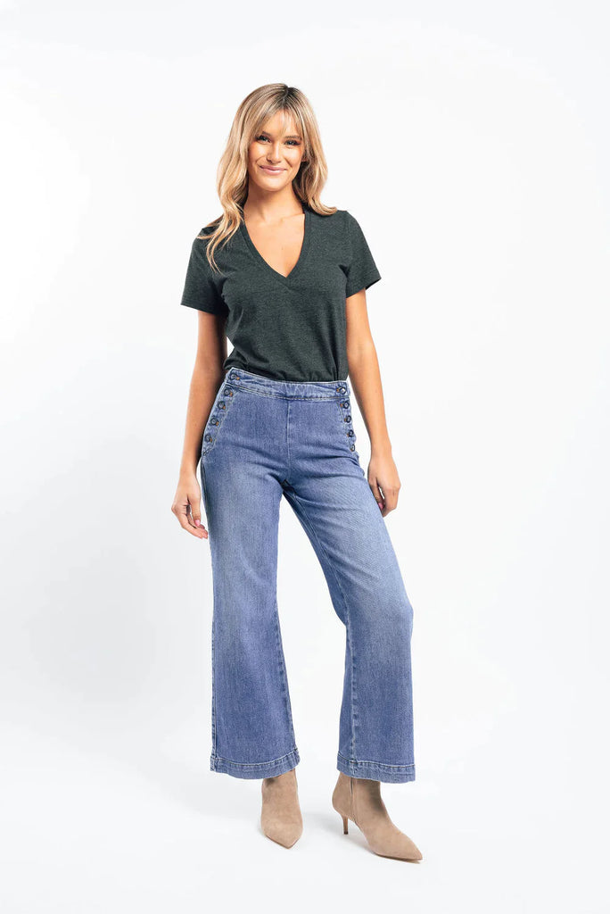 Freya Sailor Jean in Waterfall - EumundiStyle