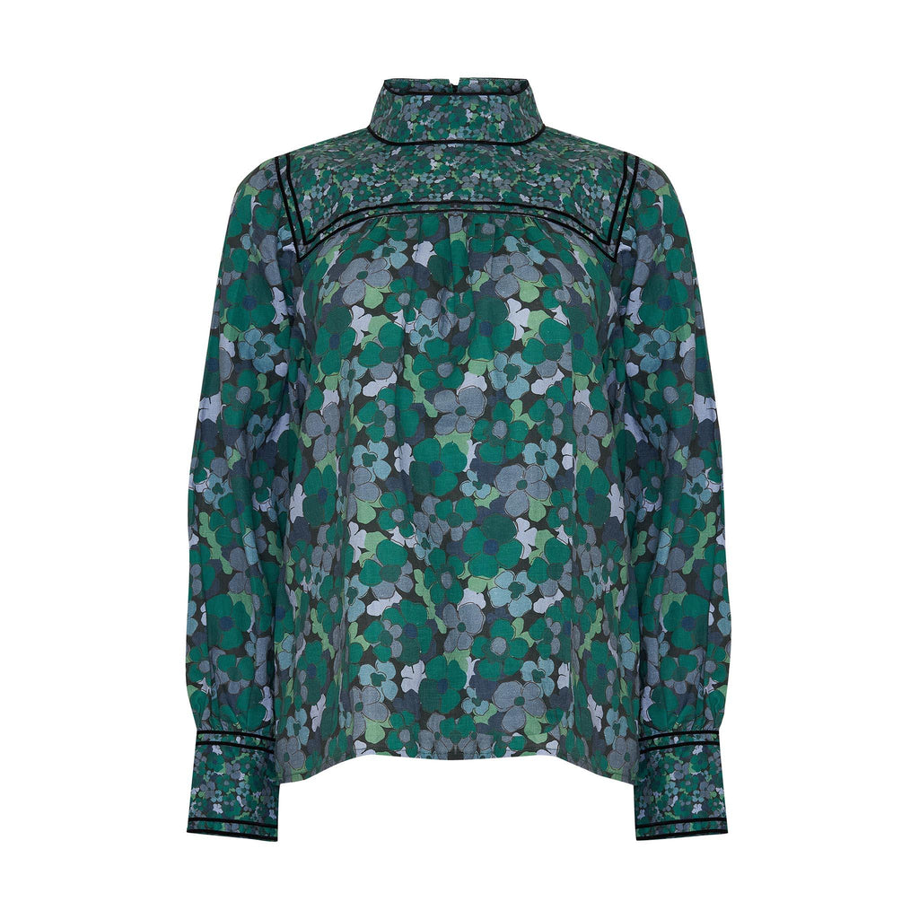 Horizen Top in Juniper Floral - EumundiStyle