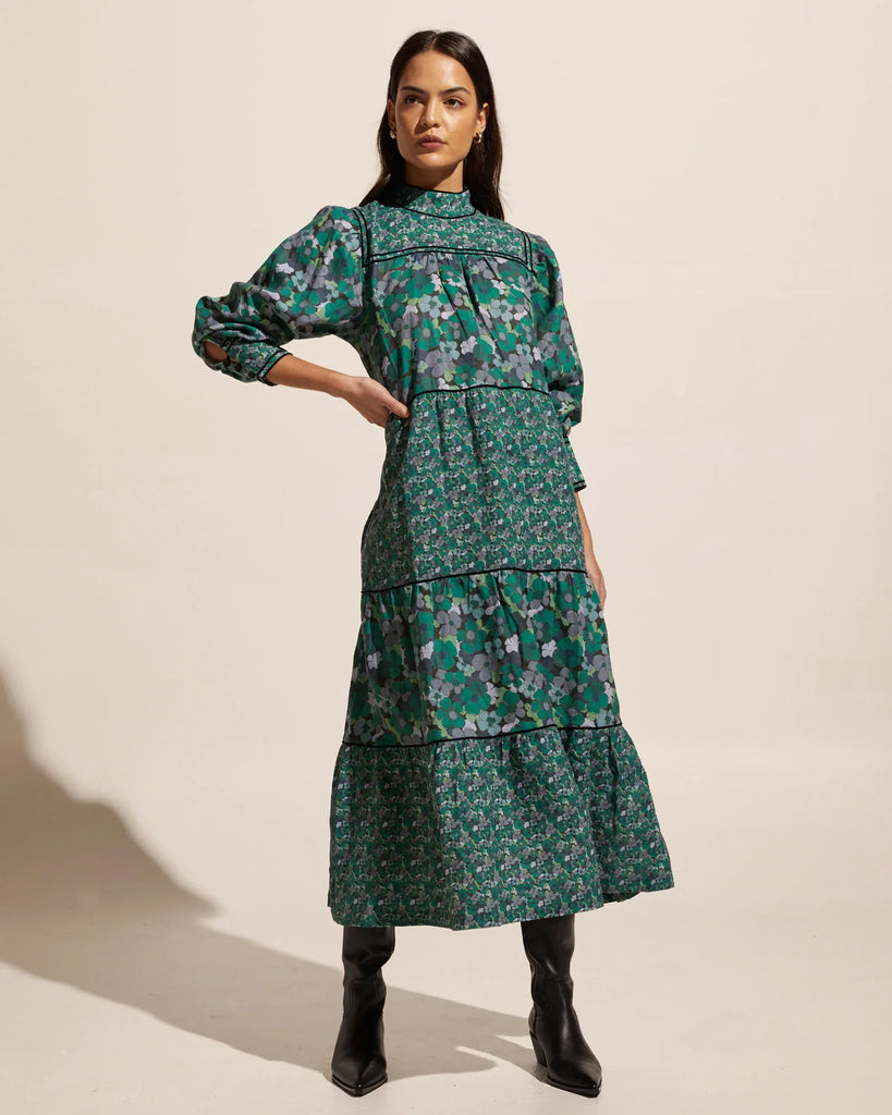 Imprint Dress - Juniper Floral - EumundiStyle
