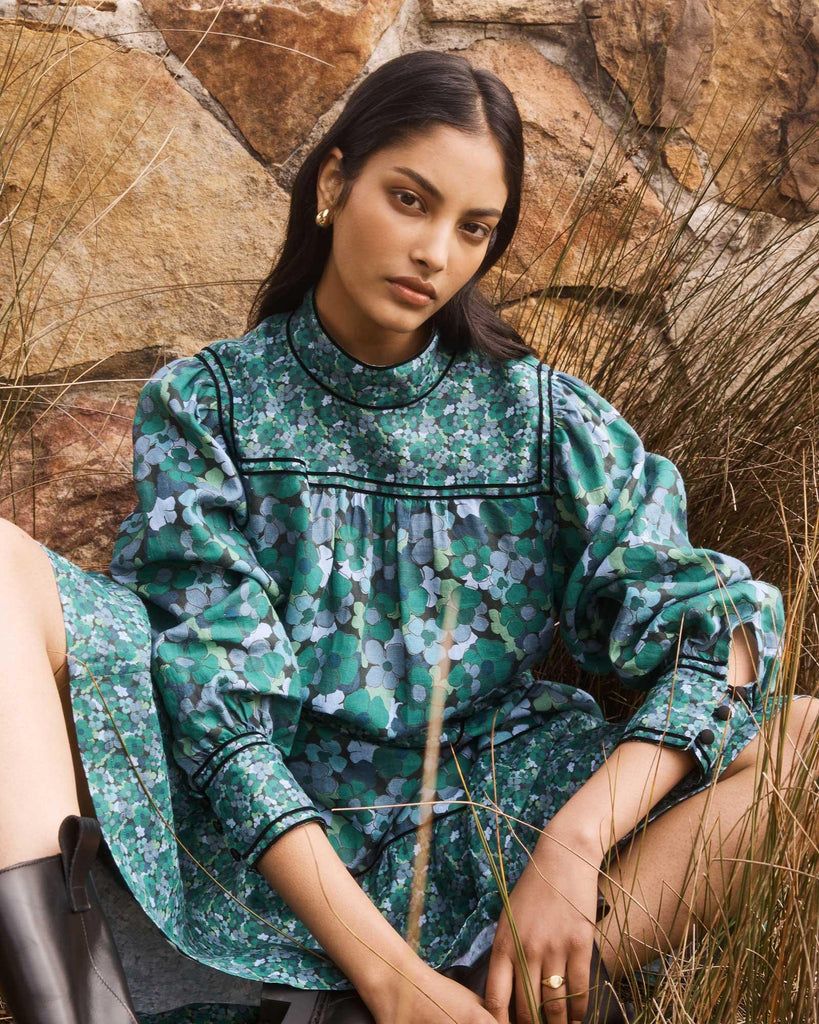 Imprint Dress - Juniper Floral - EumundiStyle