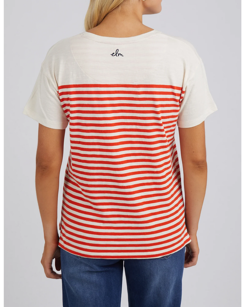 JOAN TEE - TANGELLO AND PEARL STRIPE - EumundiStyle