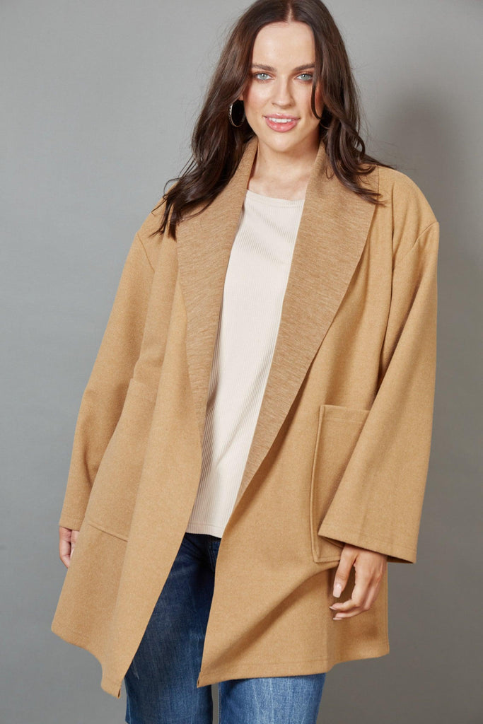 Klein Duster Coat in Camel - EumundiStyle