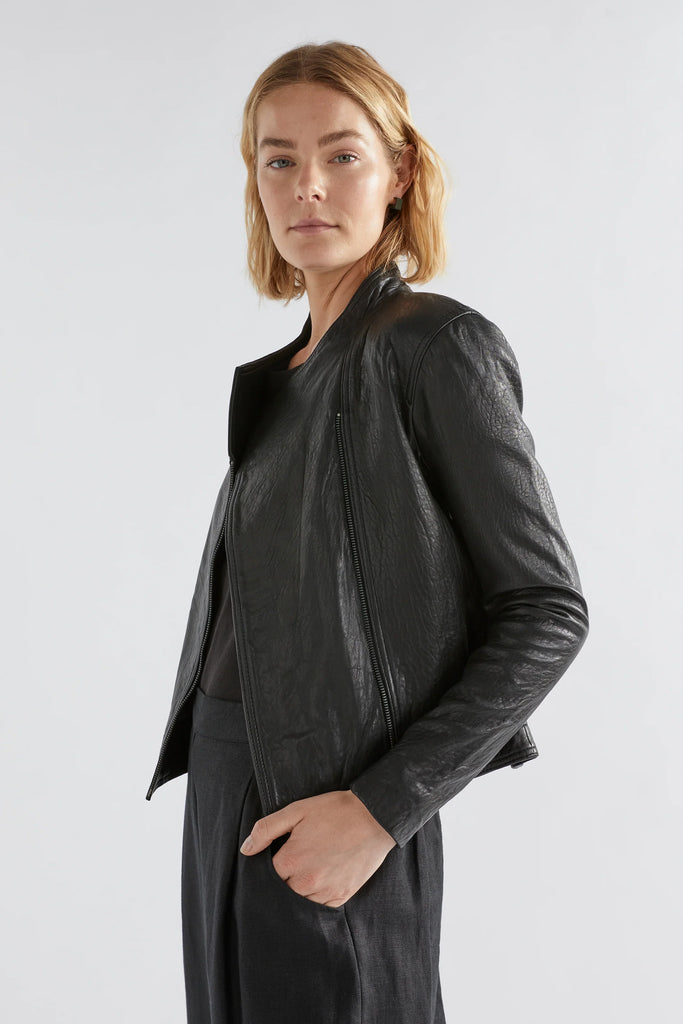 Lader Leather Jacket -Black - EumundiStyle