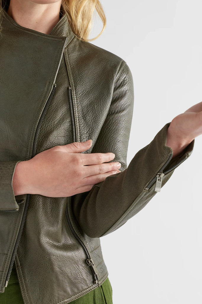 Lader Leather Jacket -Tarmac - EumundiStyle