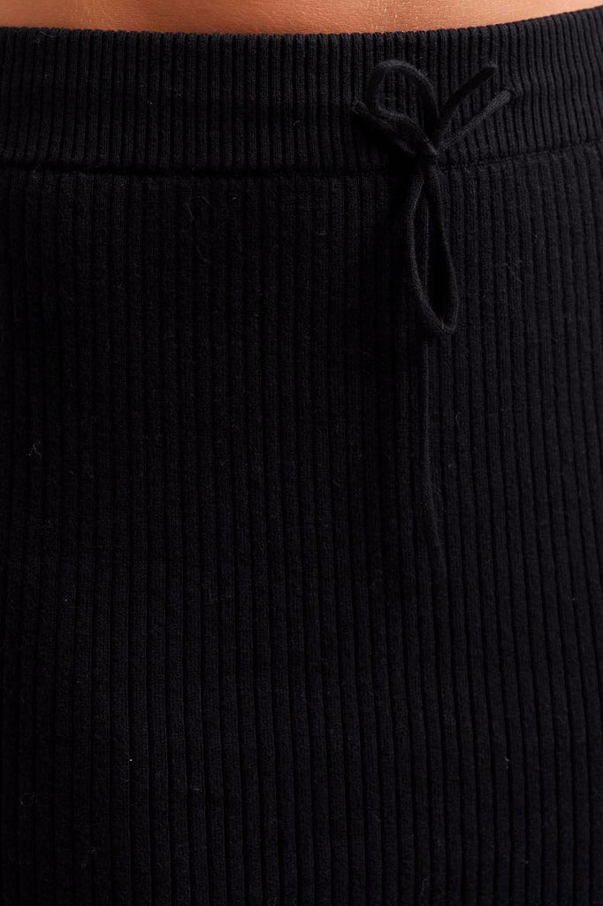 Lottie Cotton Cashmere Skirt in Black - EumundiStyle