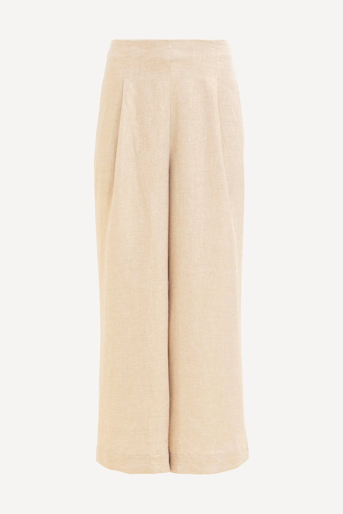 Metalen Pant - Gold Linen - EumundiStyle