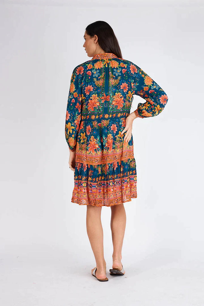 Miller Tiered Dress - Navy - EumundiStyle