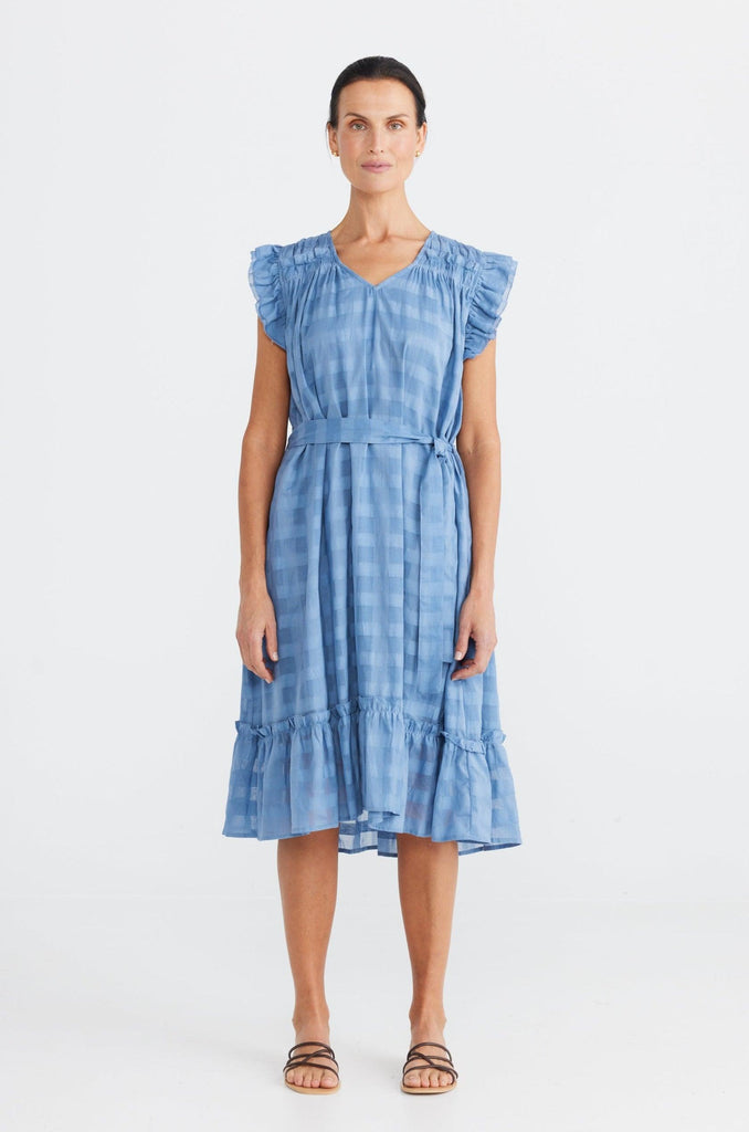 Paz Dress - Faded Denim - EumundiStyle