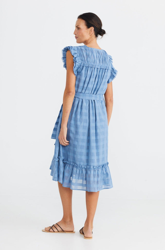 Paz Dress - Faded Denim - EumundiStyle