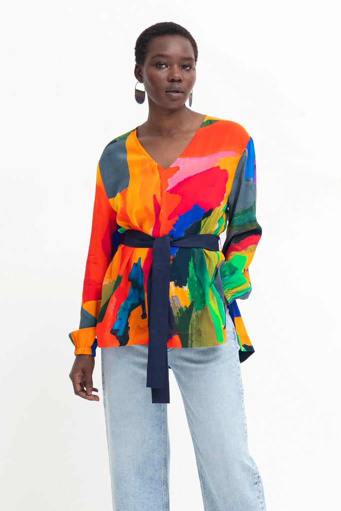 Sana Top in Kalo Print - EumundiStyle