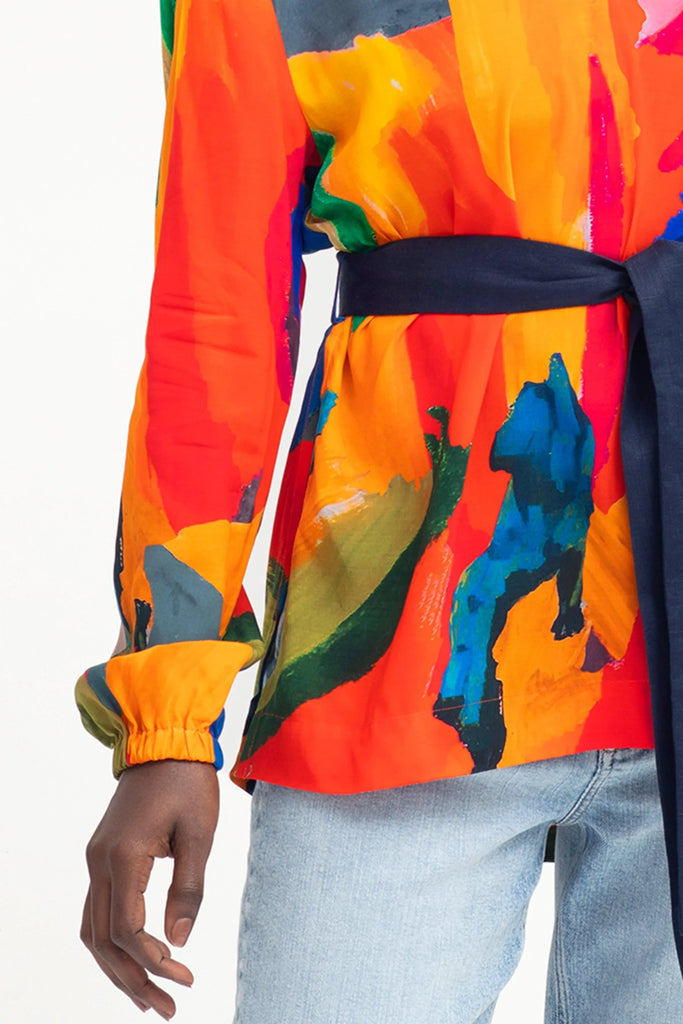 Sana Top in Kalo Print - EumundiStyle