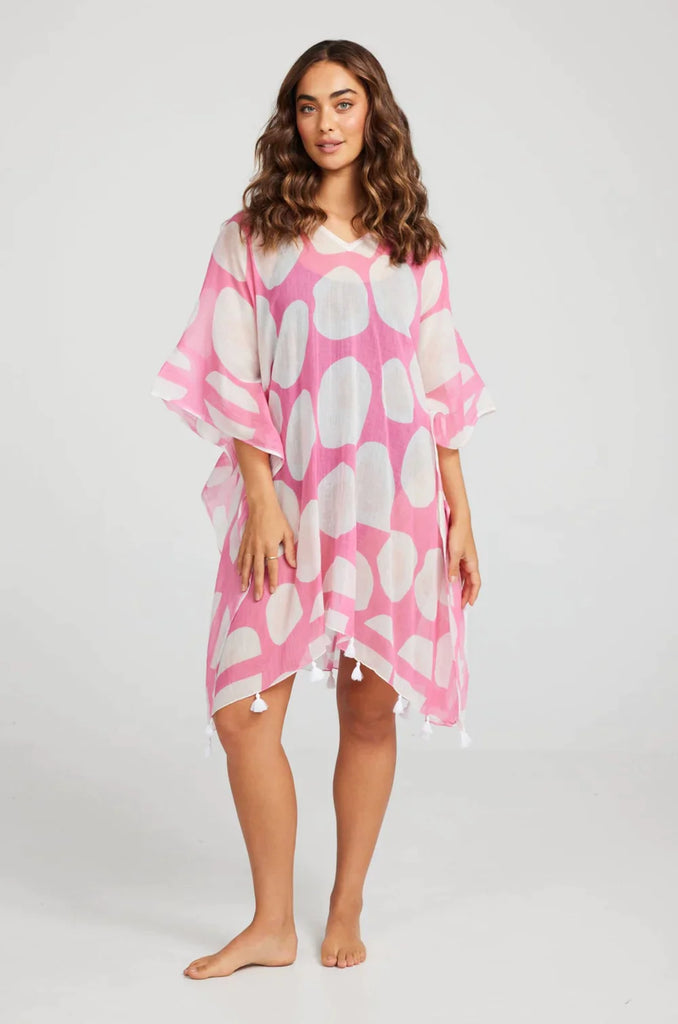 Sierra Kaftan - Hot Pink Keys - EumundiStyle