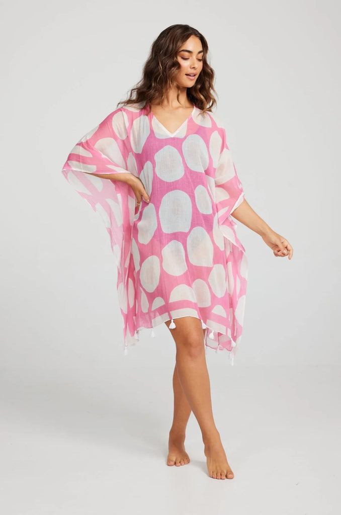 Sierra Kaftan - Hot Pink Keys - EumundiStyle