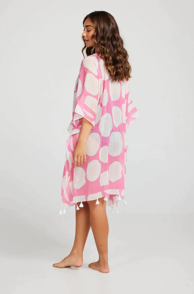 Sierra Kaftan - Hot Pink Keys - EumundiStyle