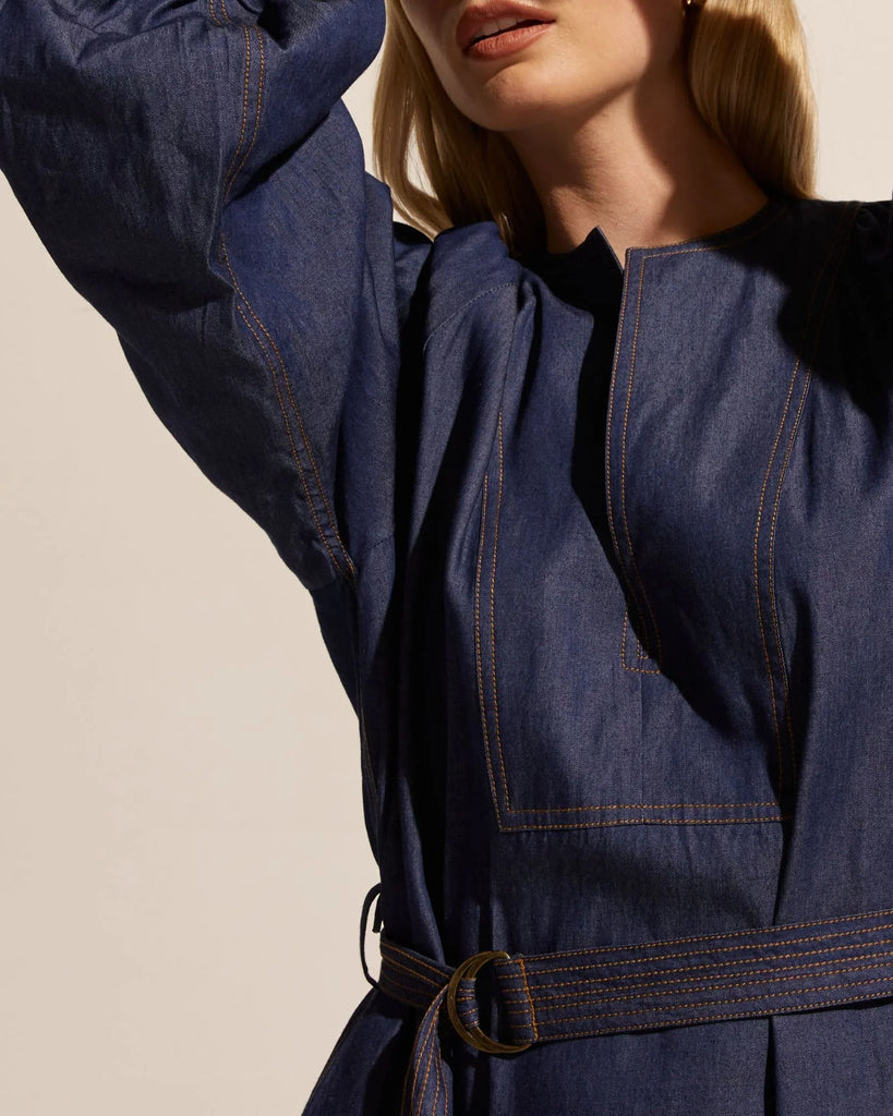 Standpoint Dress in Dark Chambray - EumundiStyle
