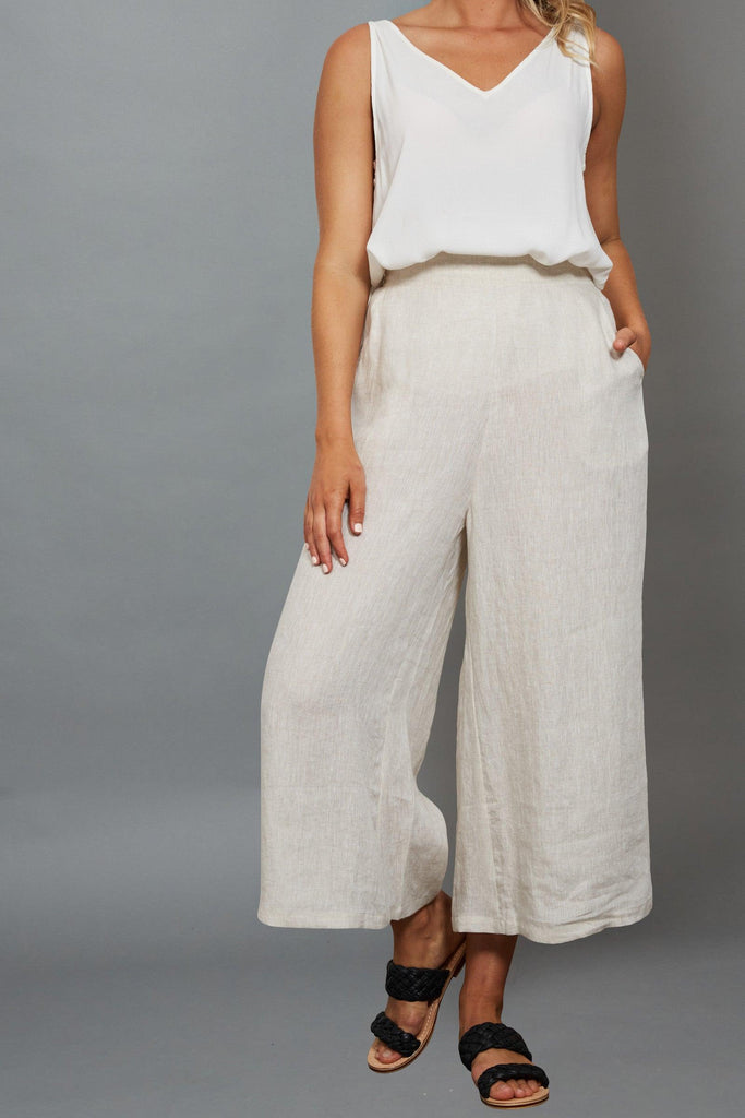 Studio Crop Pant - Tusk - EumundiStyle