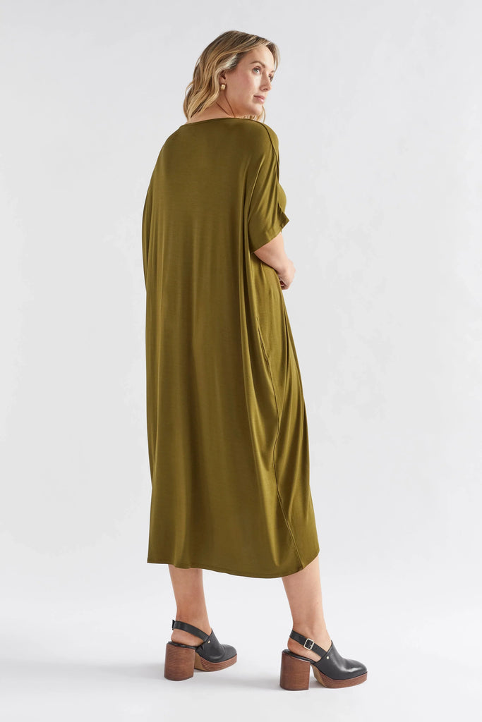 Telse Dress - Dark Citronelle - EumundiStyle