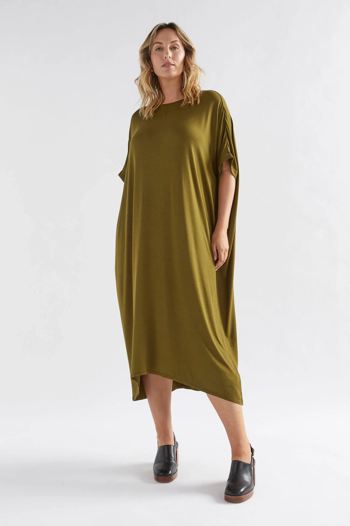 Telse Dress - Dark Citronelle - EumundiStyle