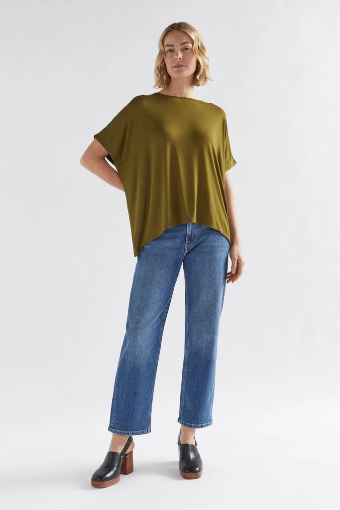 Telse T Shirt - Dark Citronelle - EumundiStyle