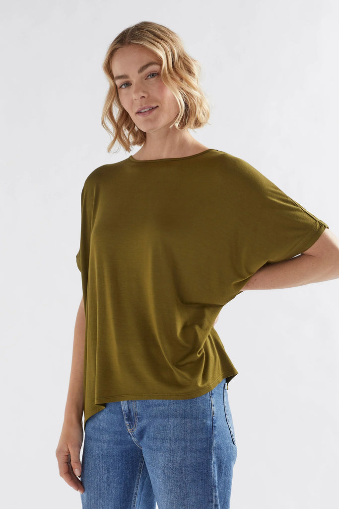 Telse T Shirt - Dark Citronelle - EumundiStyle