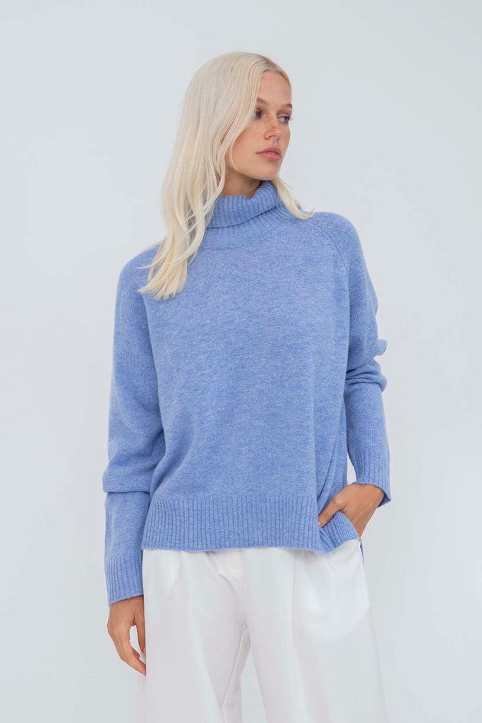 Toastie Polo in Dusty Denim - EumundiStyle