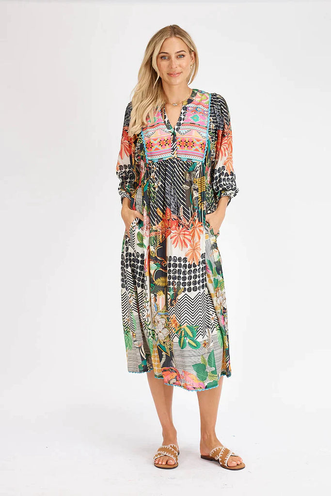 Vanda Midi Dress - Print - EumundiStyle