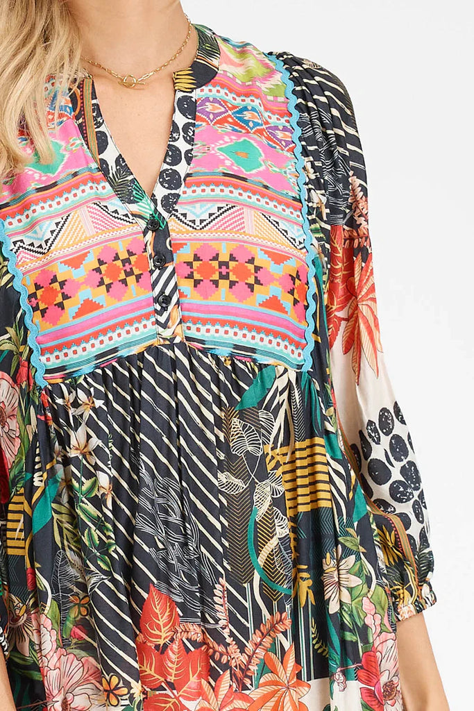 Vanda Midi Dress - Print - EumundiStyle